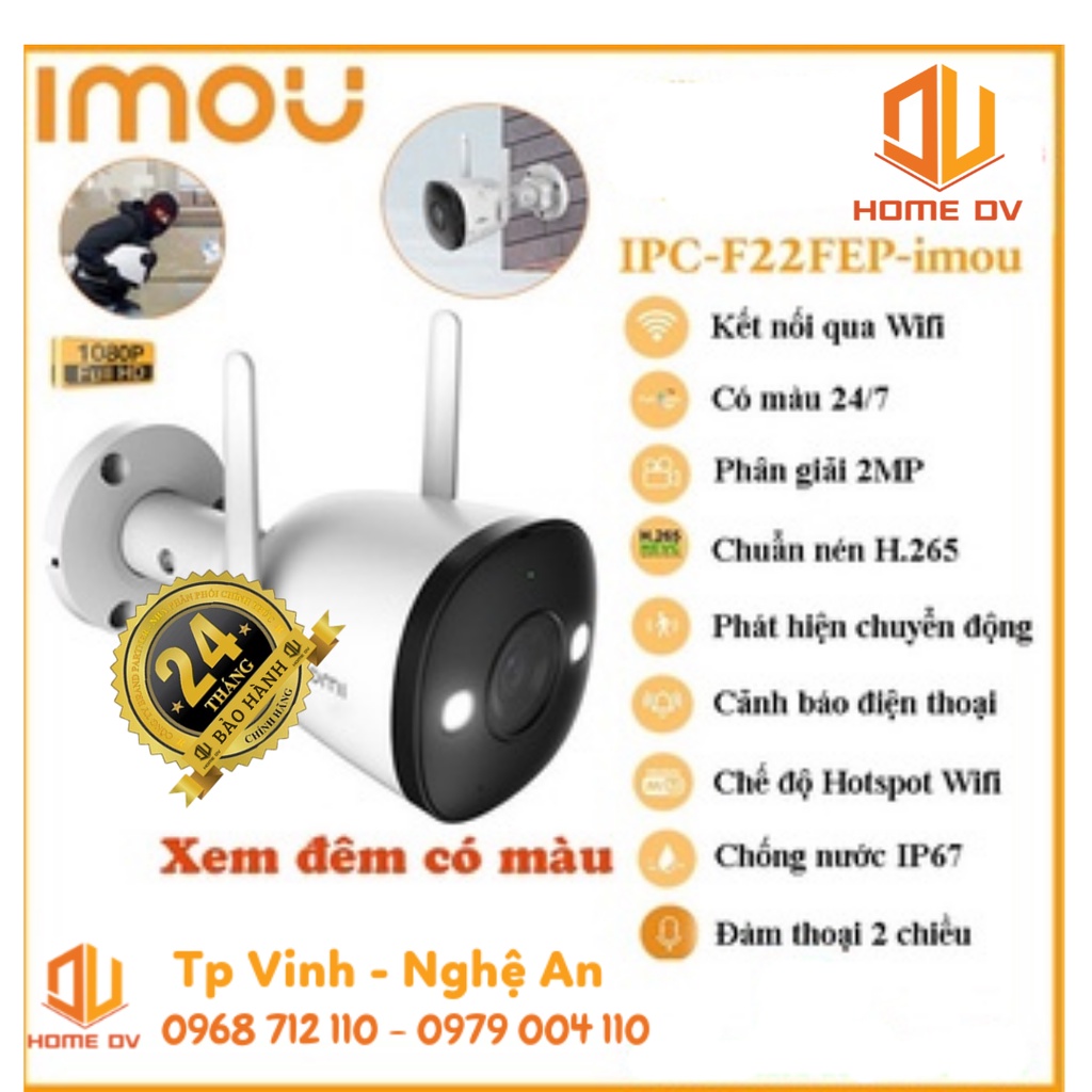 Camera Ip wifi ngoài trời Imou  F22P, F22FP, F22EP  -Angten đôi và MIMO - Chống nước IP67