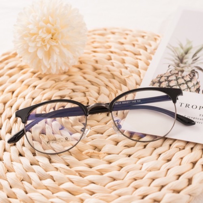 Gọng kính cận nam nữ TAMANHEYEWEAR mắt kính tròn gọng kính kim loại màu sắc thời trang