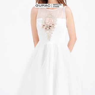 [Mã WABRGUM giảm 10% tối đa 30K đơn 99K] Đầm lưới xòe sát nách GUMAC DB644