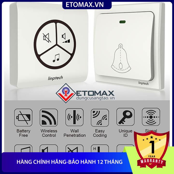 [Hàng chính hãng-Bảo hành 12 tháng] Chuông cửa không dây,không dùng pin linptech linbell G1,