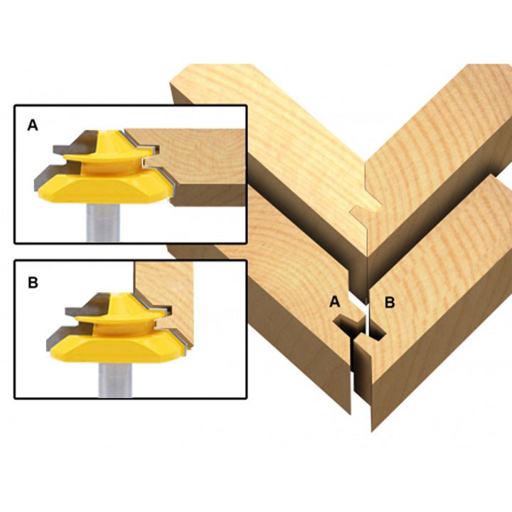 Mũi phay ghép ván góc vuông_Mũi soi ghép ván_Mũi ghép góc gỗ 45 độ