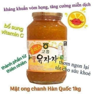 Mật ong chanh,gừng ngâm mật ong hàn quốc hủ 1 kg
