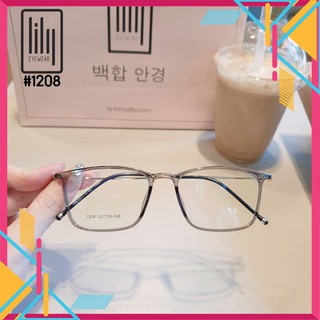  Gọng Kính Cận Vuông Mảnh L1208 - Gọng Kính Mắt Vuông Nhiều Màu Độc Đáo Lily 