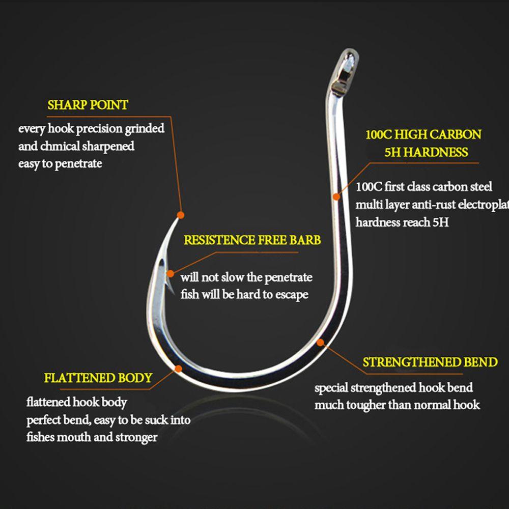 Móc Câu Chất Lượng Cao VANES1 VANES1 #2-#Móc Câu Cá Bằng Thép Không Gỉ 17 Bền Bỉ