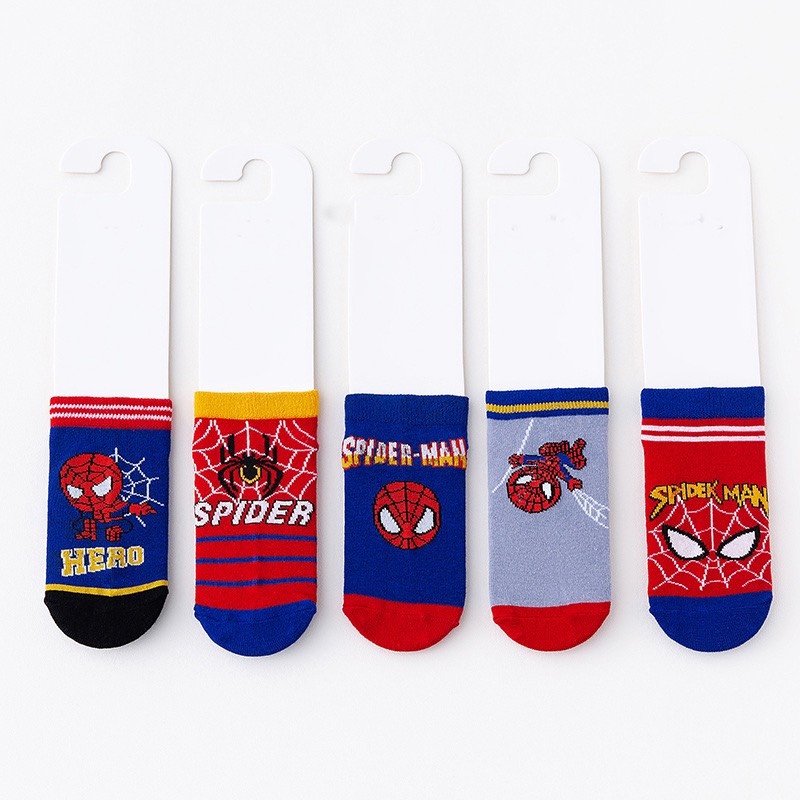 Tất Người Nhện Cho Bé Vớ Trẻ Em Hoạt Hình Siêu Nhân Chất Liệu Cotton Thấm Hút Mồ Hôi 1-8 Tuổi - MOOBABY SHOP