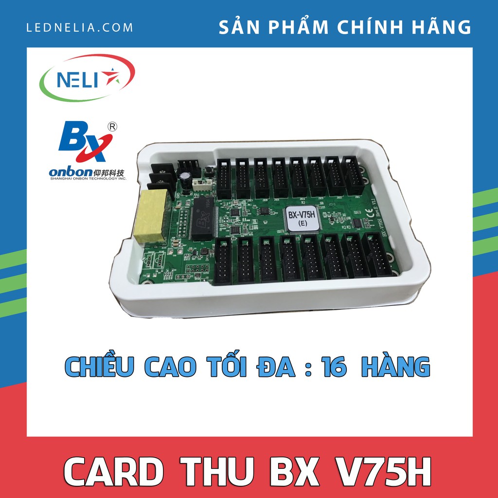 Card BX V75 H có 16 cổng ra, chuyên dùng cho biển led full color, màn hình led online, offline.