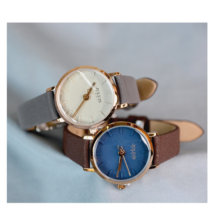 Đồng Hồ Quartz Julius Mặt Tròn Thiết Kế Đơn Giản Tinh Tế Thời Trang Xuân Hè Cho Nữ 963