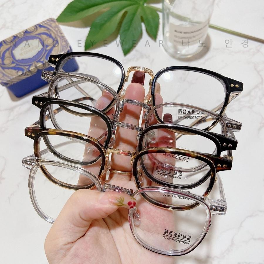 Gọng kính nam nữ, kính gọng vuông NANO K9056 nhựa dẻo cao cấp kèm lõi kim loại dày dặn dễ đeo