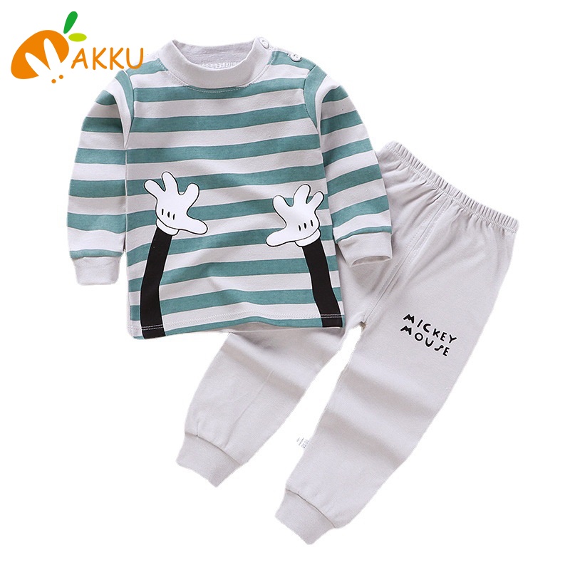 Bộ Đồ Ngủ Vải cotton Ấm Áp Xinh Xắn Cho Bé Trai Gái