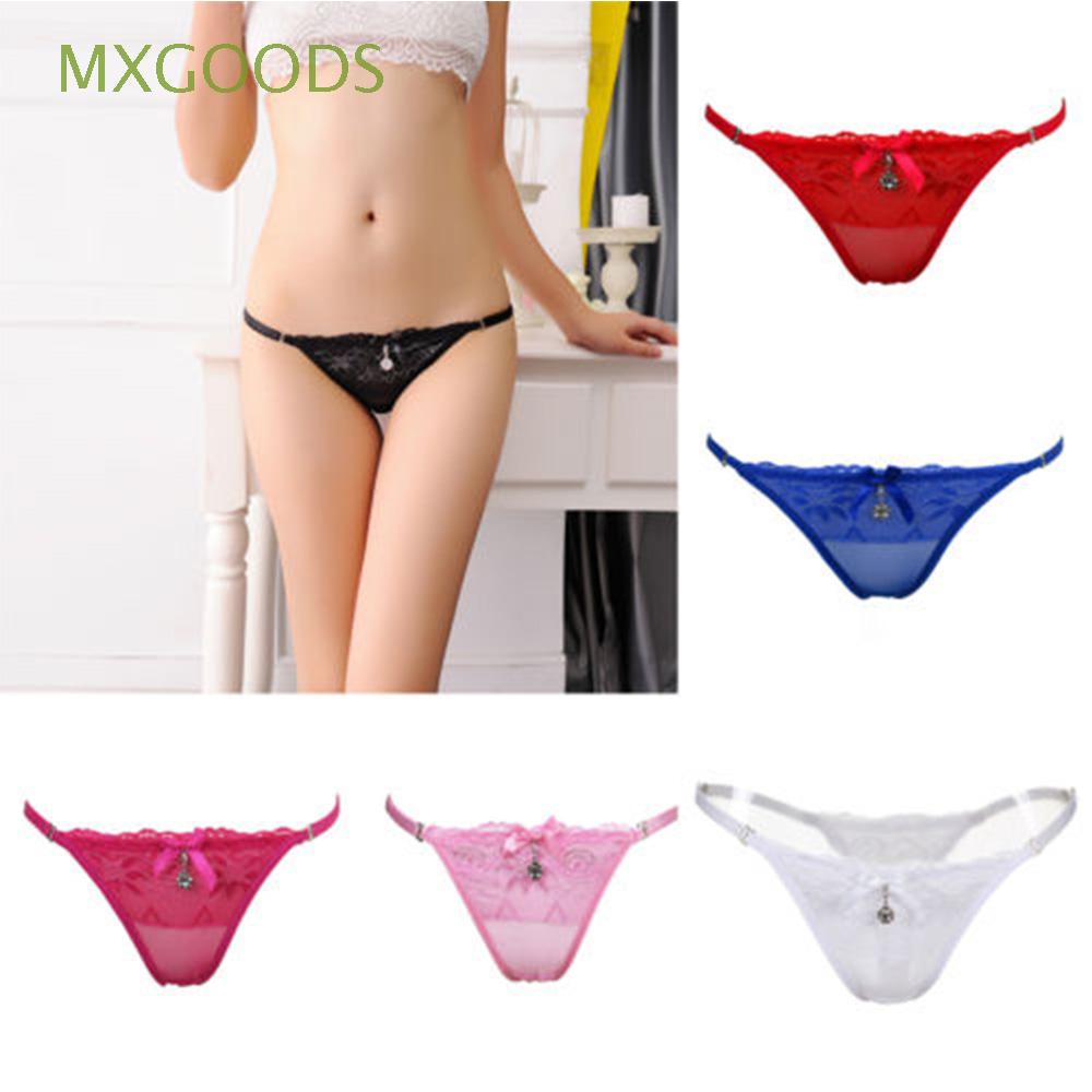 MXGOODS Hot Underwear Ladies Knickers Lingerie Women 6 Colors Lace Sexy G-string V-string Women/Multicolor