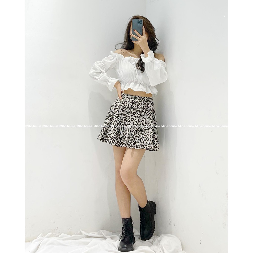 Chân váy báo ngắn