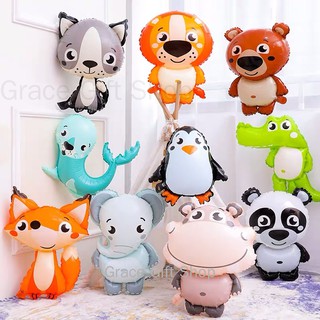 1 bong bóng lá nhôm chủ đề sinh nhật chủ đề động vật rừng động vật động vật động vật rừng động vật động vật rừng