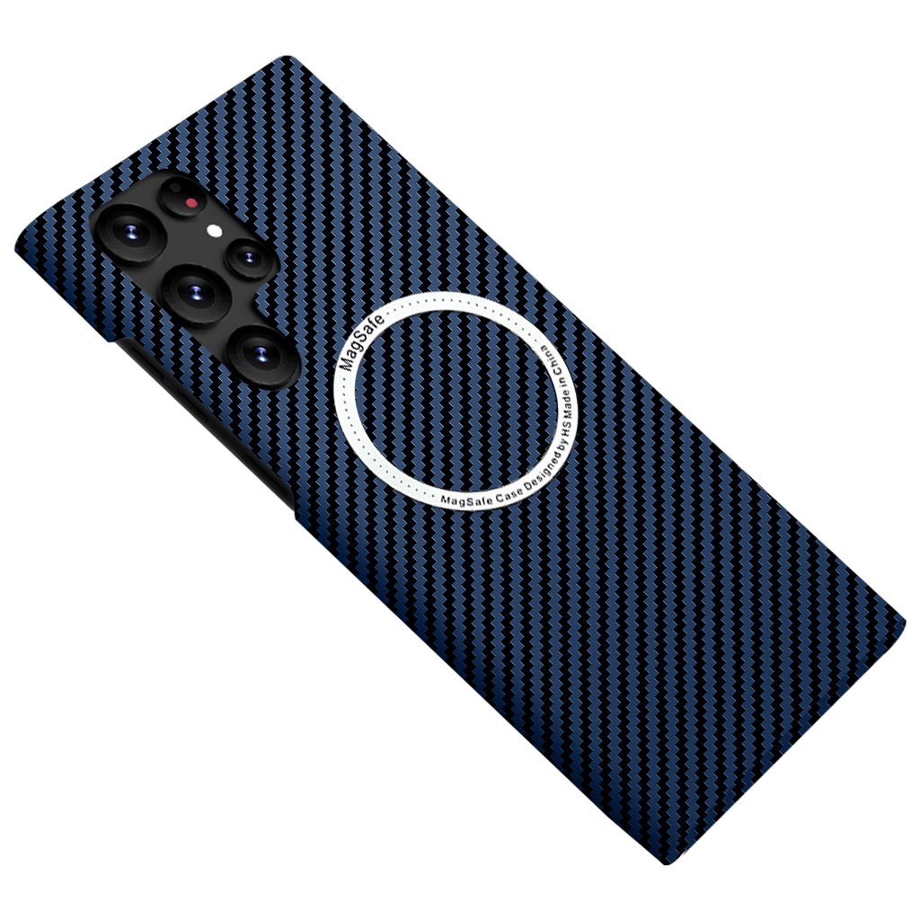 Ốp Điện Thoại Nhựa Cứng Kết Cấu Sợi Carbon Cho Samsung Galaxy S24 S23 S22 S21 Ultra S23 Plus