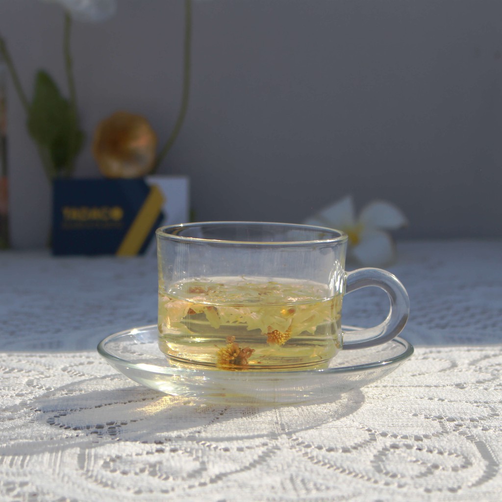 Ly thủy tinh Cốc thủy tinh có quai cầm Union Stack Tea Cup 200ml | TDC-UG324 Hàng nhập khẩu Thái Lan