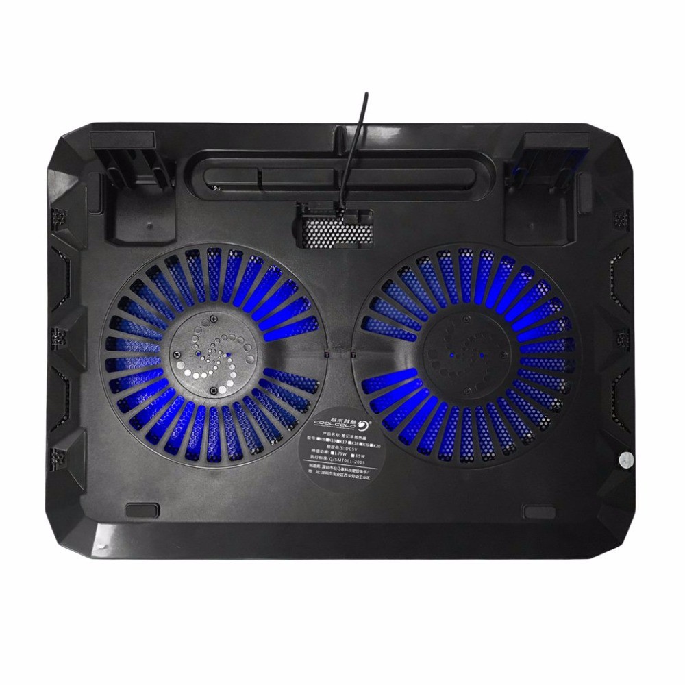 Đế tản nhiệt Laptop CoolCold K19 Led Xanh Dương 2 Fan-I Cool Cold K19 Led Blue 4.9