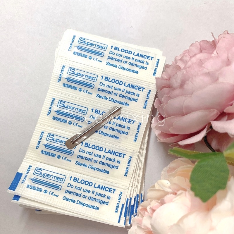 10 Cây BLOOD LANCET Kim Lấy Mụn