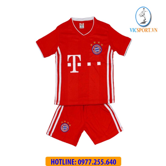 Áo Bóng Đá, Quần Áo Đá Banh Trẻ Em CLB BAYERN MUNICH Vải Thun Lạnh Thoáng Mát Cho Bé - Vicsport
