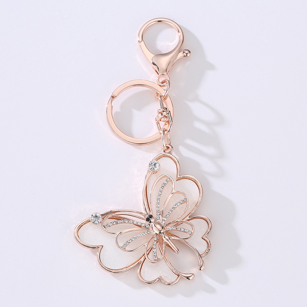 Móc Khóa Hợp Kim Hình Bướm Đính Đá Thời Trang