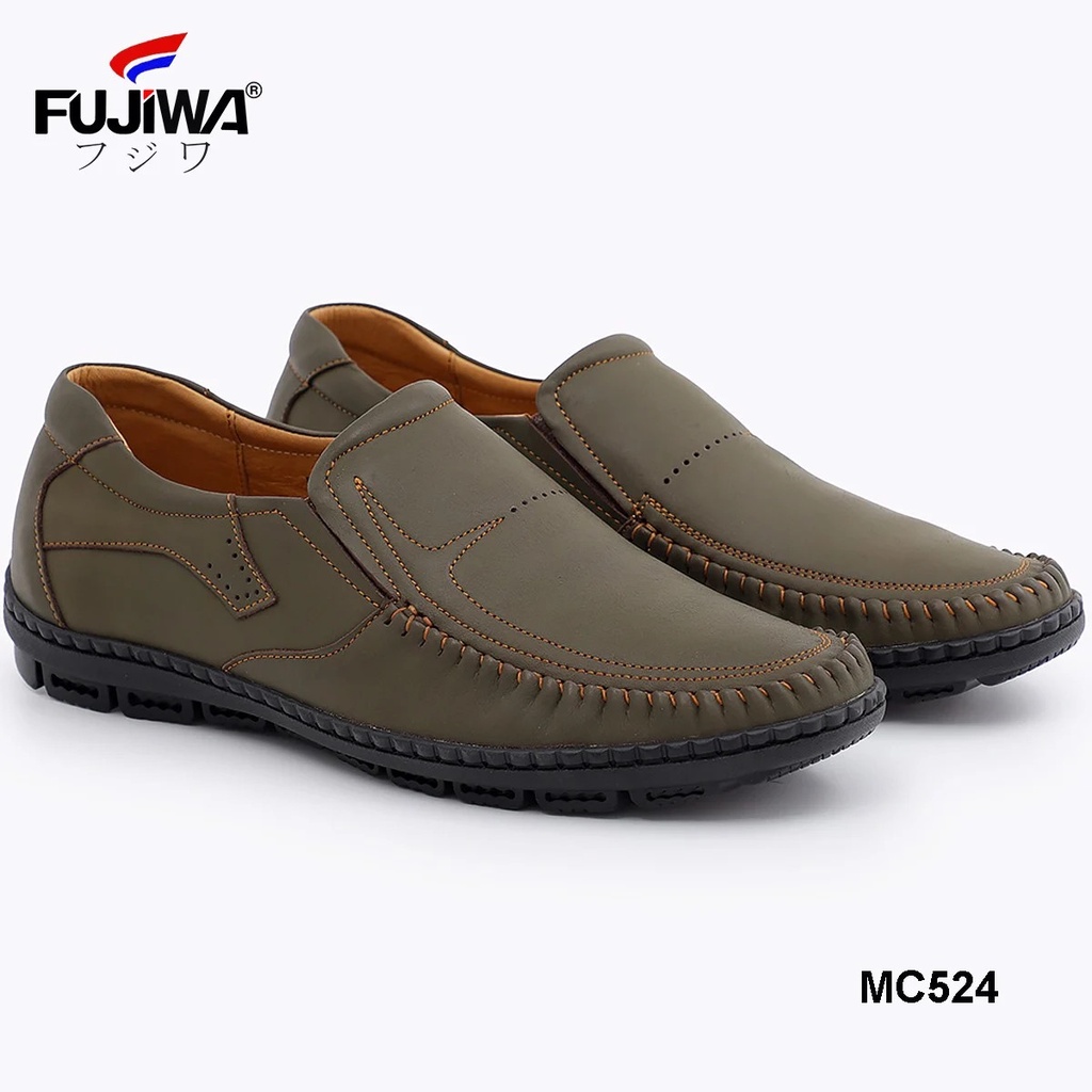 Giày Lười Nam Da Bò FUJIWA - MC524. Đế Giày Là Cao Su Thiên Nhiên, Đế Cao 3cm. Có Size:  38, 39, 40, 41, 42, 43