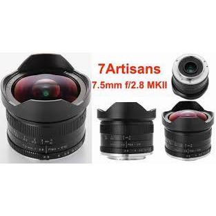 (Version 2) Ống kính 7Artisans 7.5mm F2.8 Mark II Fisheye - Dùng cho Sony E, Fujifilm, Nikon Z, M4/3 và Canon EOS M