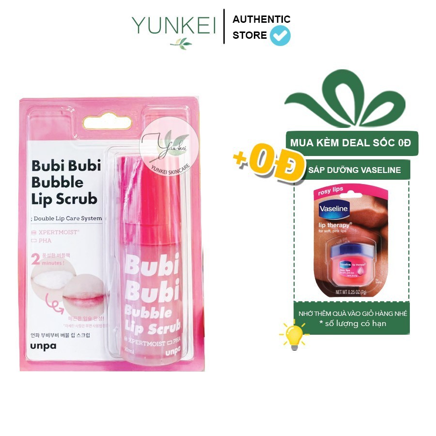 Tẩy Da Chết Môi Bubi Bubi Lip Scrub By Unpa
