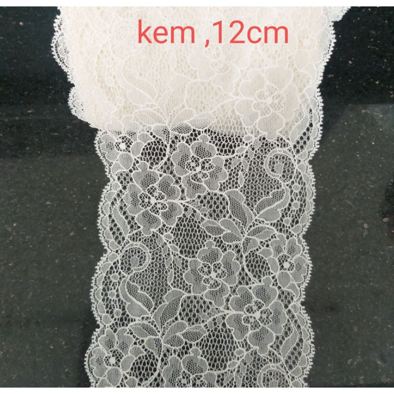 Ren trang trí , màu kem ,size 12cm.(1m/7k)