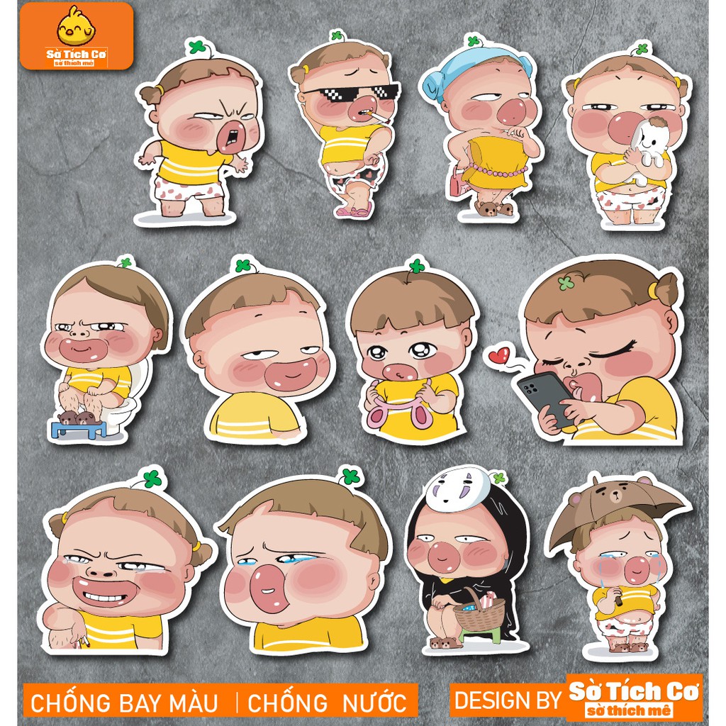 Quỳnh Aka dán điện thoại, laptop, mũ bảo hiểm, guitar, vali MSP: A11