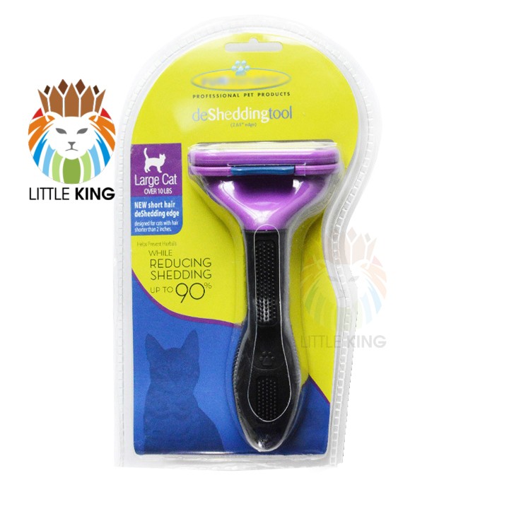 Lược chải lông Furminator có nút bấm dành riêng cho mèo - Little King pet shop