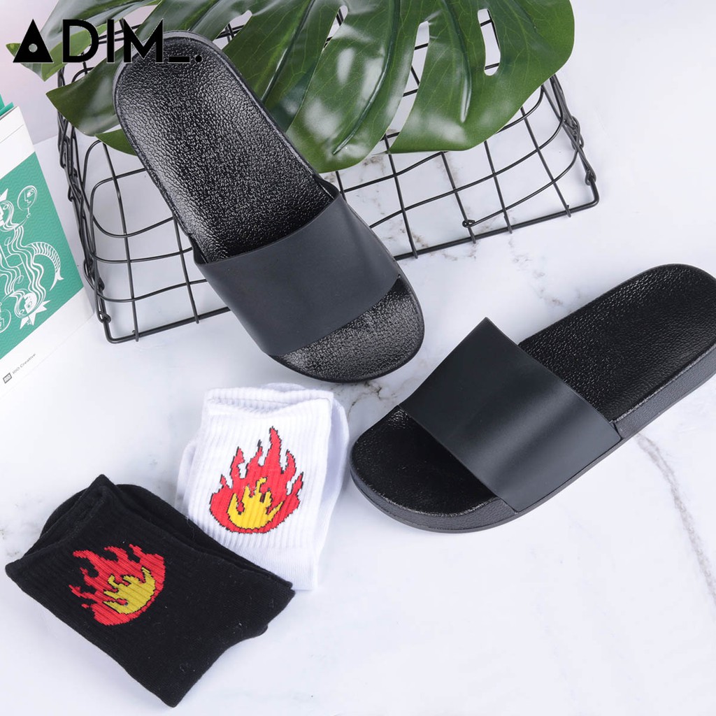 Dép Quai Ngang Full Đen - DX002 ( Đen)