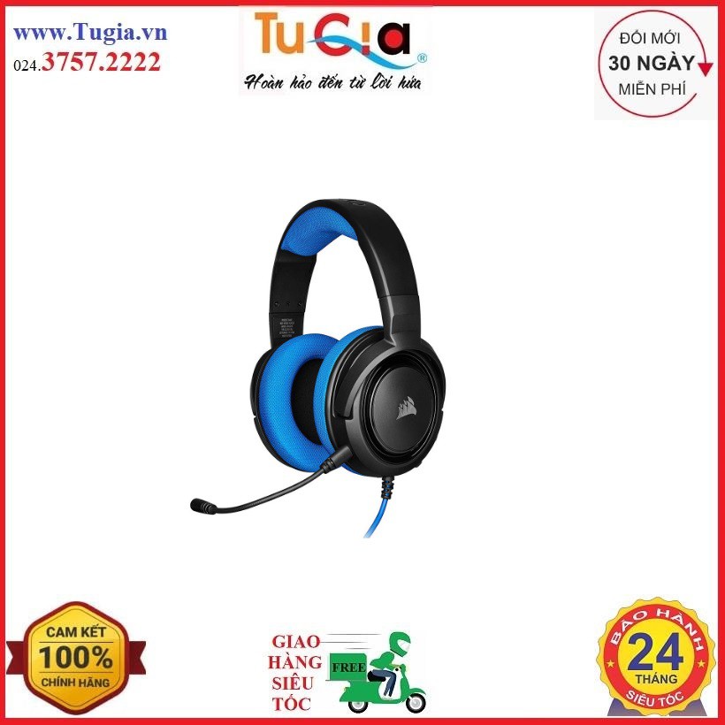 Tai nghe Corsair HS35 Stereo Drivers 50mm không kèm jack chia Y (CA9011198AP / CA9