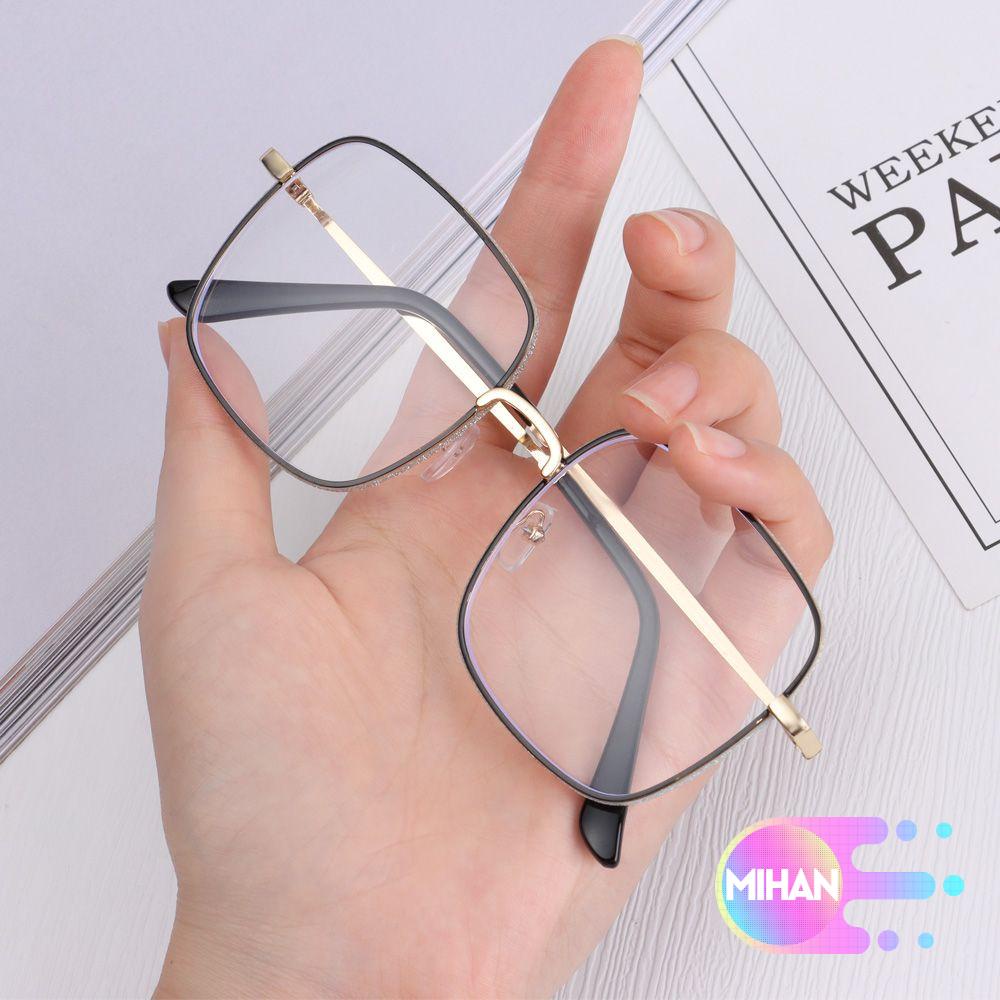 Mắt kính gọng vuông bản to đính đá chống bức xạ và mệt mỏi MIHAN1