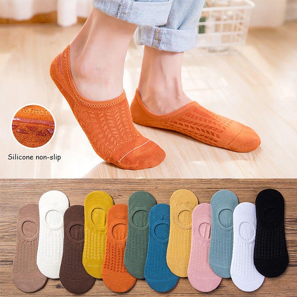 NIUYOU Bộ 10 Đôi Tất Lưới Silicone Chống Trượt Cho Nữ