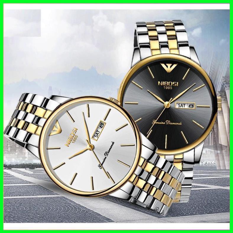 [SIÊU GIẢM GIÁ] ĐỒNG HỒ NAM NIBOSI DÂY VỎ INOX NGUYÊN KHỐI HÀNG HÃNG FULL BOX