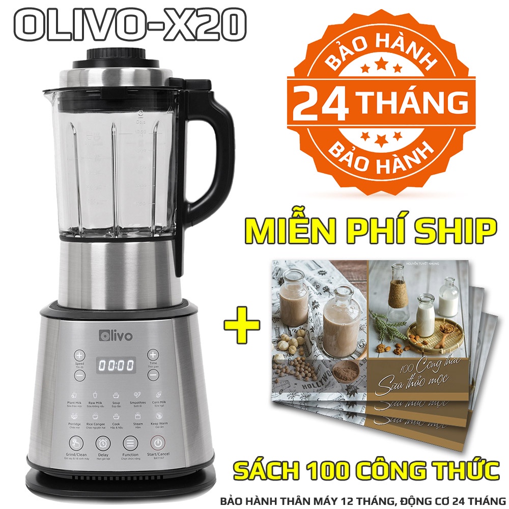 [Mã ELHA22 giảm 5% đơn 300K] [BH 24 tháng Toàn Quốc] Máy Làm Sữa Hạt OLIVO X20 - Thương Hiệu Mỹ