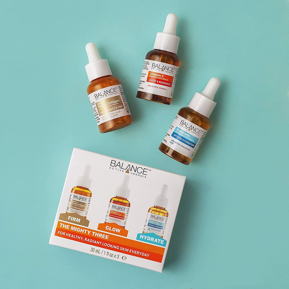 [Set 3 chai x 30ml] Set Tinh Chất Dưỡng Ẩm Balance Active Formula The Mighty Three Serum