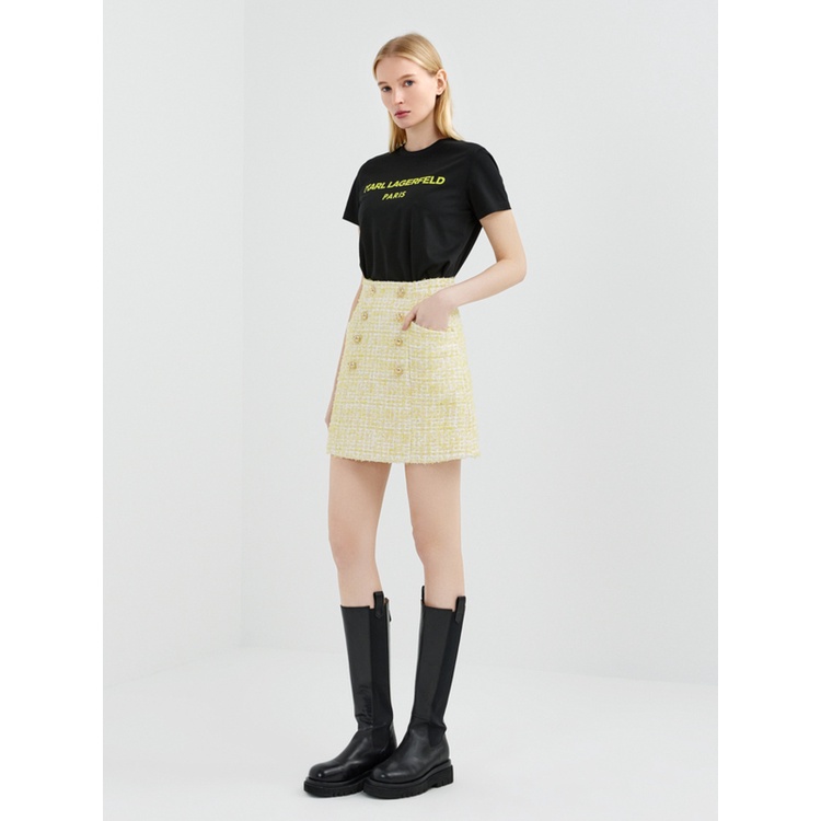 Áo Thun cotton Tay Ngắn In logo karl lagerfeld Thời Trang Cho Nam Và Nữ