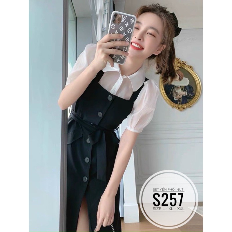 Bigsize Set yếm phối nút S257