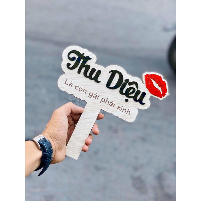 Bảng Gỗ Tên Shop - Bảng Cầm Tay - Bảng Chụp Ảnh Sản Phẩm Quảng Cáo