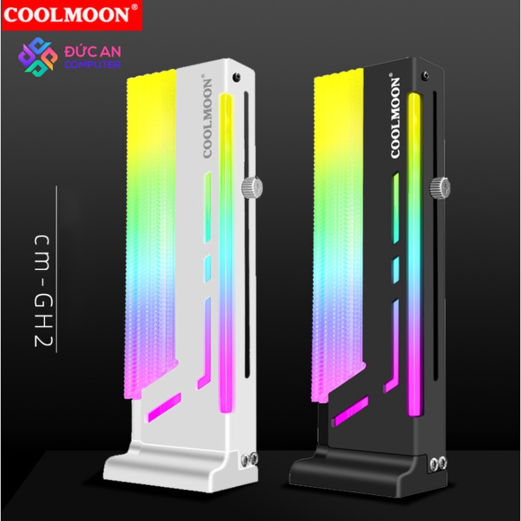 Giá Đỡ VGA Dọc Coolmoon CM-GH2 Led RGB - Trắng / Đen