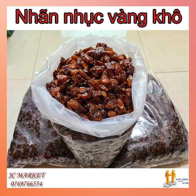 Nhãn nhục khô vàng nâu, cánh dày 500gr