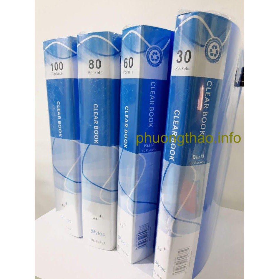 File lá mylac- Bìa 20 lá, 40 lá, 60 lá, 80 lá, 100 lá