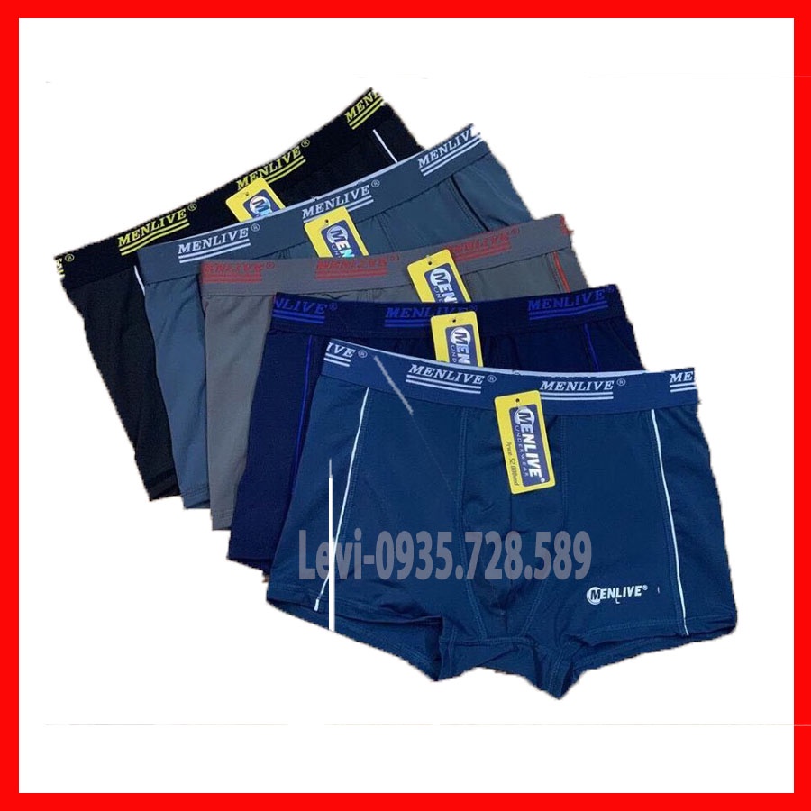 [02 Cái] Combo 02 Quần lót đùi nam Menlive Cao cấp Xuất khẩu- chất thun lạnh cực mát, thấm hút mồ hôi, kháng khuẩn