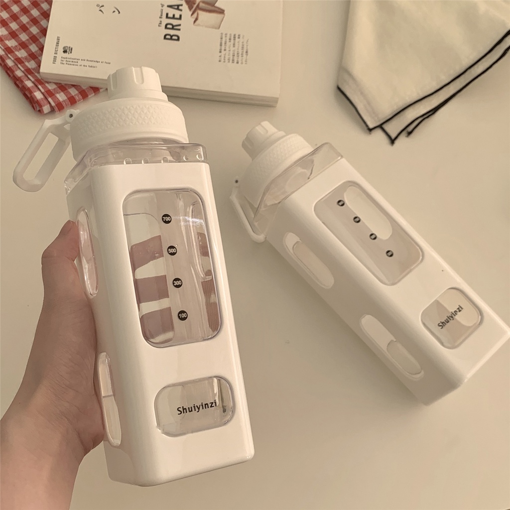 Bình Nước Nhựa Có Ống Hút Dễ Thương Dành Cho Học Sinh