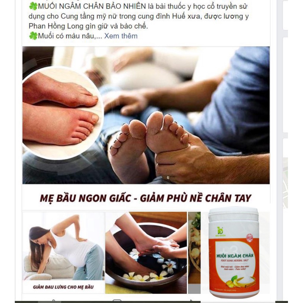 Muối Ngâm Chân Giảm Đau Nhức, Khử Mùi Hôi- Bảo Nhiên