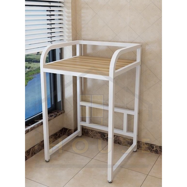 Kệ Máy Giặt 1 Tầng Đa Năng Mã Kmg04 Chính Hãng 9House Để Để Máy Sấy Mini Bên Trên Loại Khung Thép Dày Gỗ Chống Ẩm