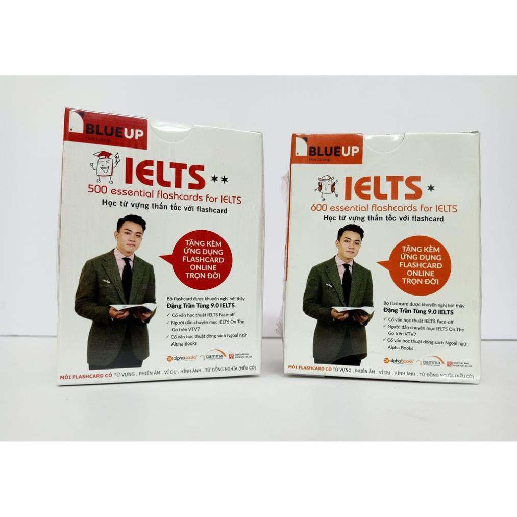 Flashcards - Combo Blue Up - 600 Essential Flashcards For Ielts (Vol.1 + Vol.2) [AlphaBooks]