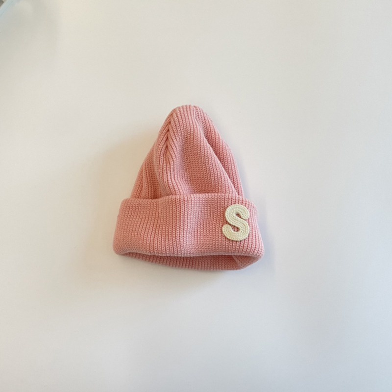 Mũ Len Thêu Chữ Phong Cách Hàn Quốc Dễ Thương Cho Bé