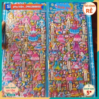 Vỉ hình dán công chúa ( 1 vỉ 18 tấm )