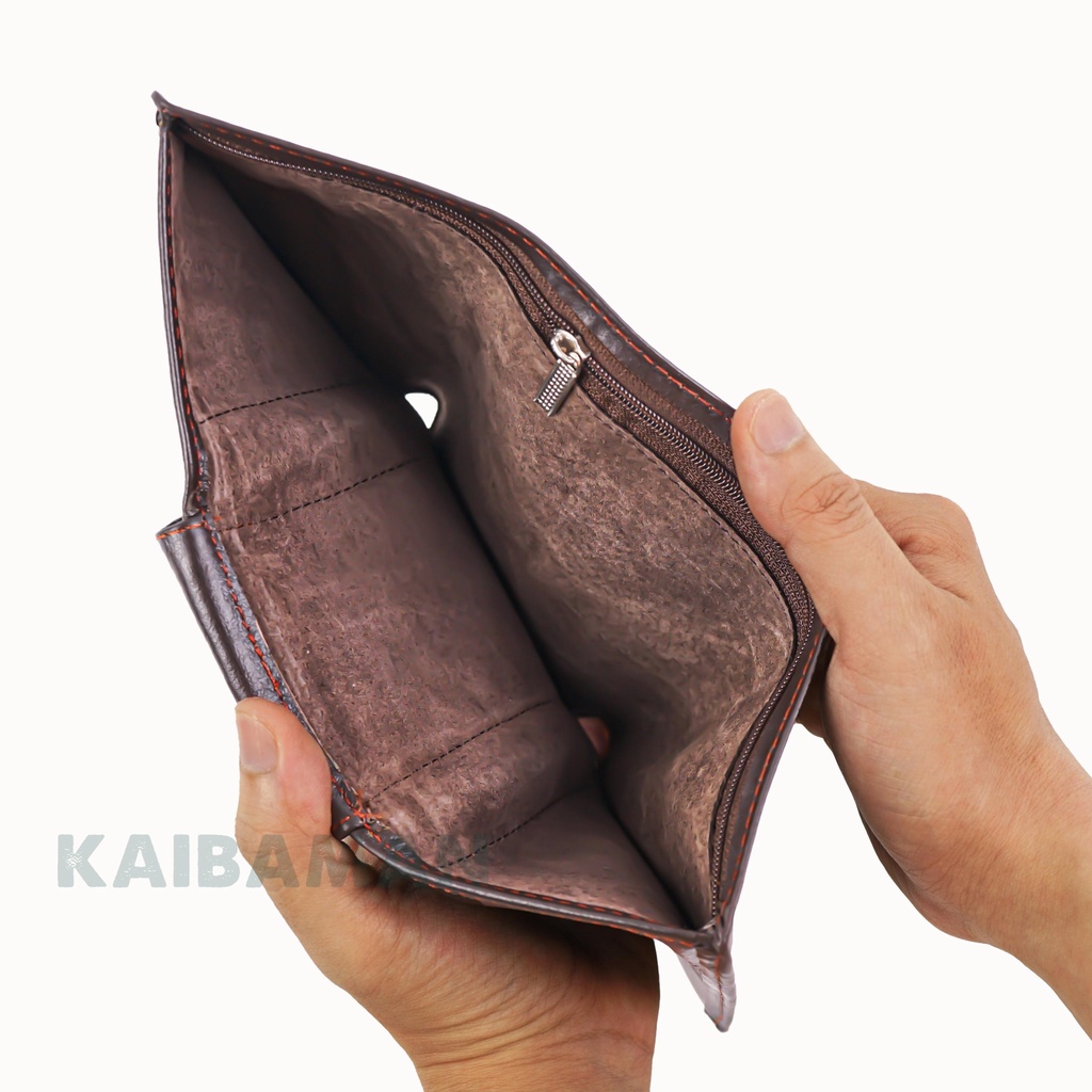 Ví Nam Da Bò 3 Gấp Nappa Cao Cấp  - KAIBAMAN