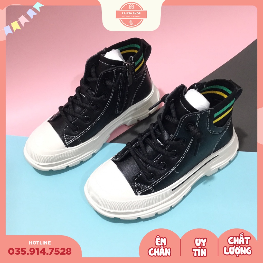 [Hàng chính hãng] Bốt Cho Bé Lên Dáng Siêu Xinh, Thời Trang Phong Cách LALISA, Size từ 26 - 34, G51